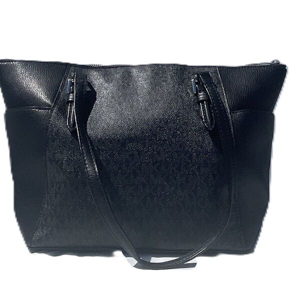 MICHAEL KORS-CHAROLOTTE LARGE TOP ZIP TOTE-BLACK - Picture 6 of 12